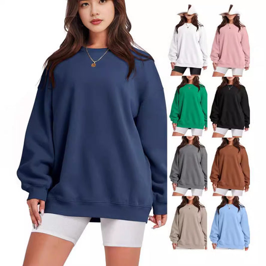 Women's Loose Sports Long Sleeve Round Neck Women's Sweater, Sweater
