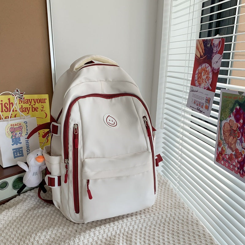 Style College Female Nylon Junior High Backpacks