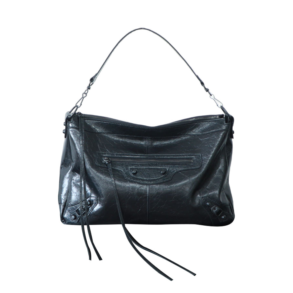 Classic Neutral Motorcycle Large Capacity Rivet Armpit Bags