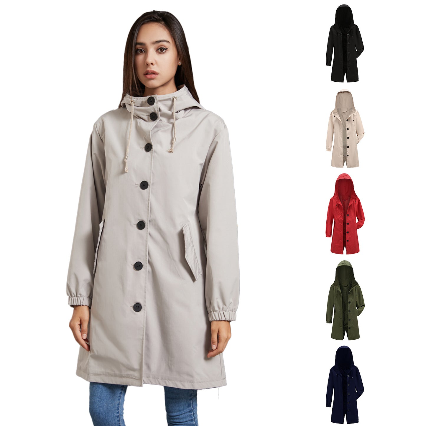 Women's Waterproof Anorak Casual Long Loose Large Coats