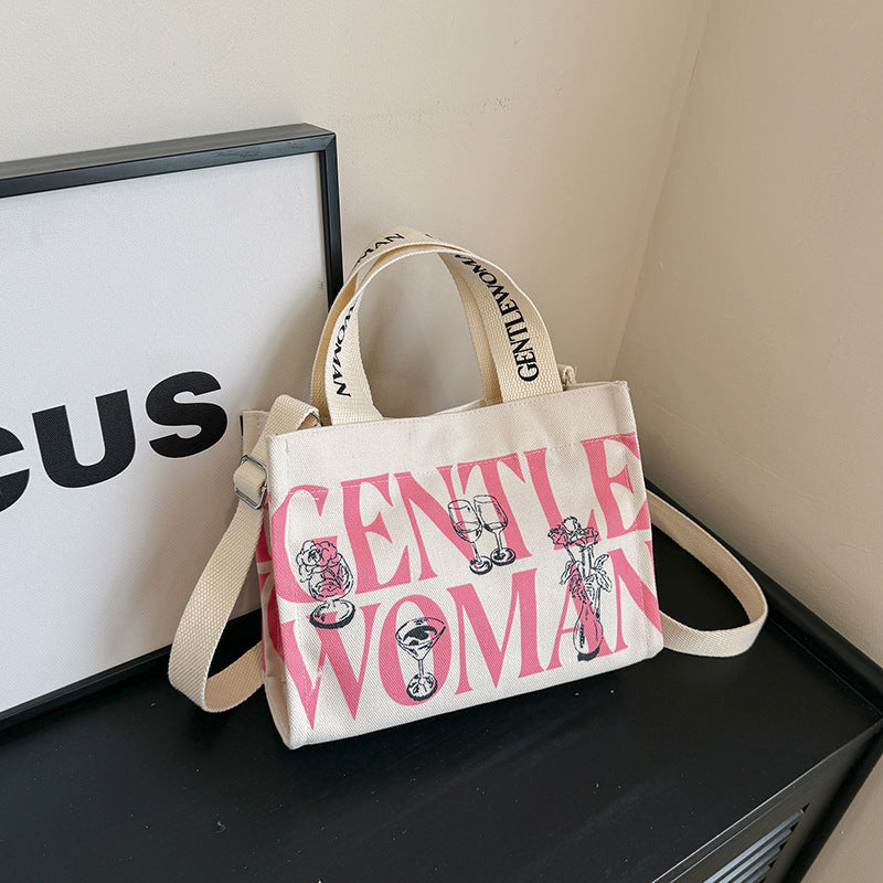 Classy Glamorous Letter Commuter Fashion Canvas Shoulder Bags