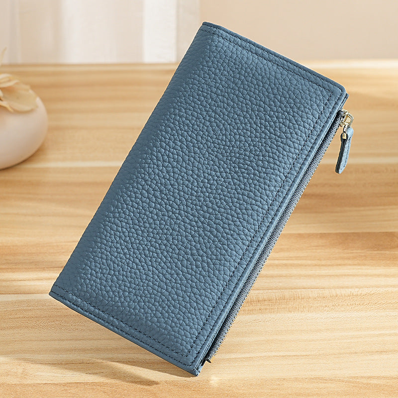 Litchi Pattern Leather Large Capacity Multiple Ladies Wallets