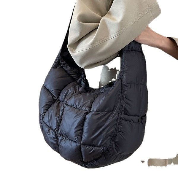 Style Fashion Down Cotton Large Capacity Female Winter Crossbody Bags