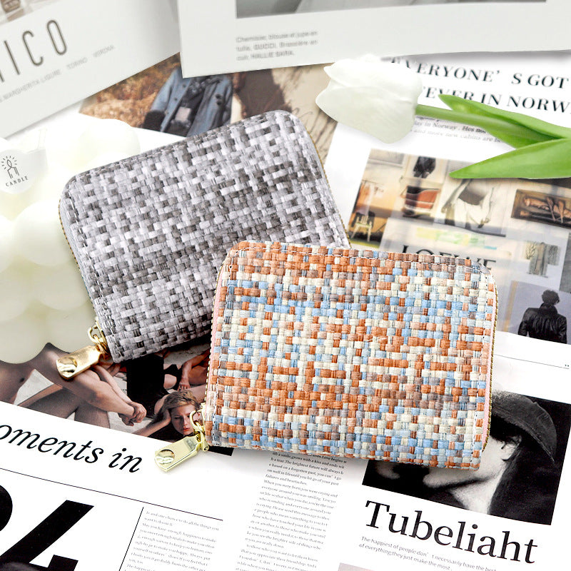 Women's & Men's & Expanding Large Capacity Zipper Fashion Card Holder