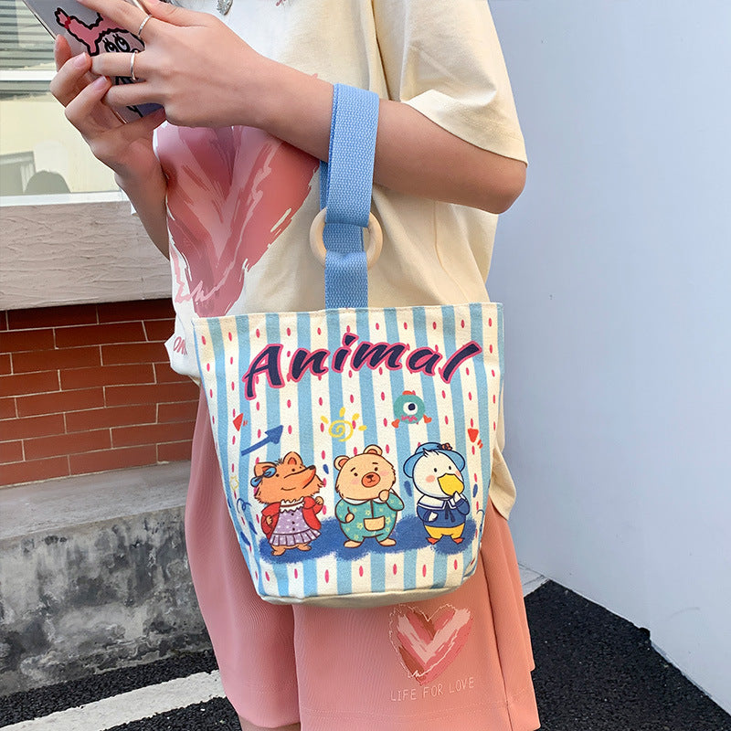 Korean Style Commuter Canvas Cute Cloth Handbags