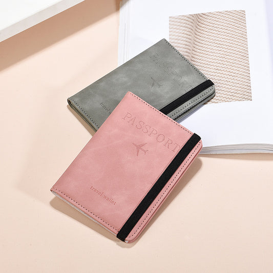 Fashion Cool Leather Passport Sets Multifunctional Id Package