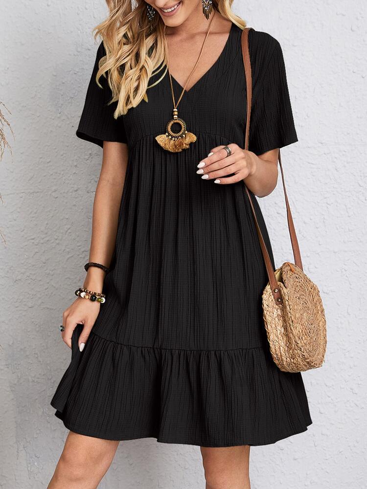 Fashion Hot Summer Solid Color Cake Dress