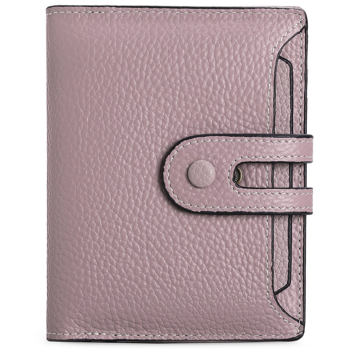 Women's Short Vintage Oil Wax Cowhide Large Ladies Wallets