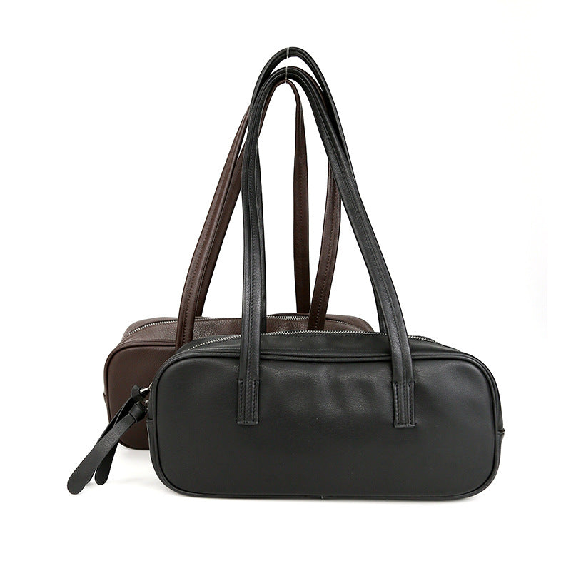 Women's Layer Cowhide Baguette Underarm Genuine Bags