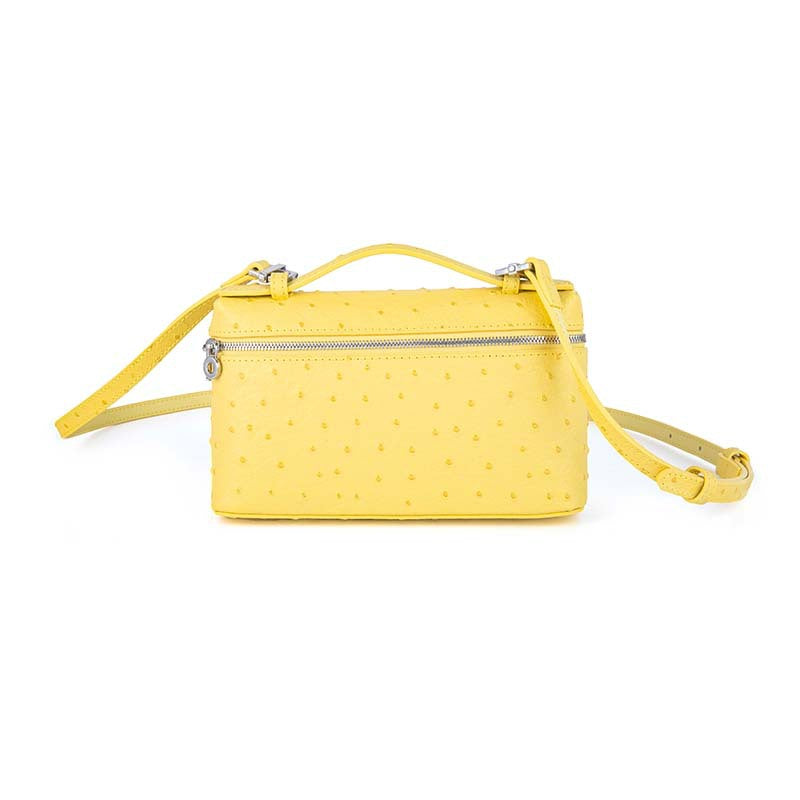 Women's Grain Cowhide Lunch Box High-grade Portable Small Square Bags