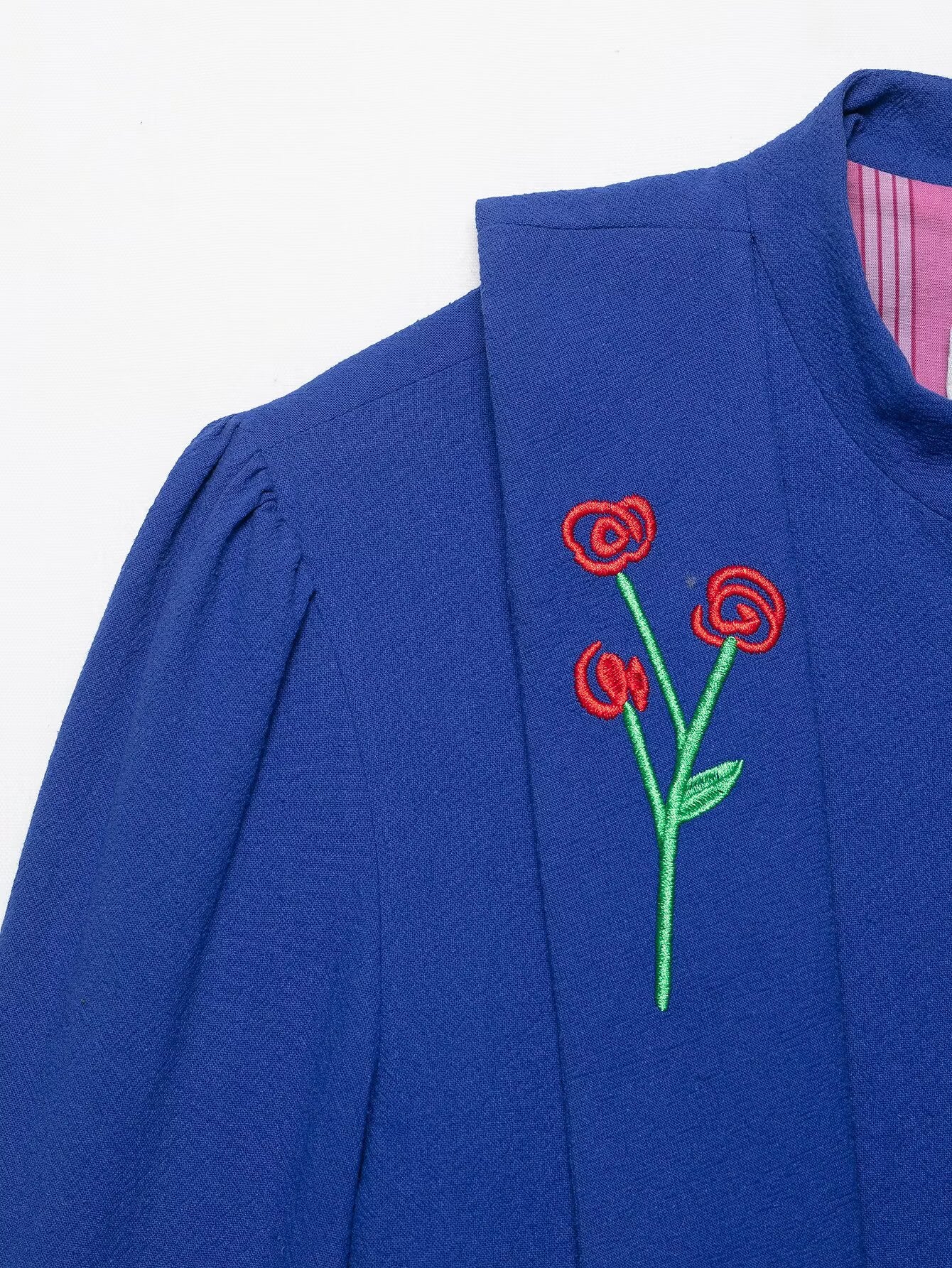 Women's Fashion Casual Polo Collar Embroidered Knitted Coats