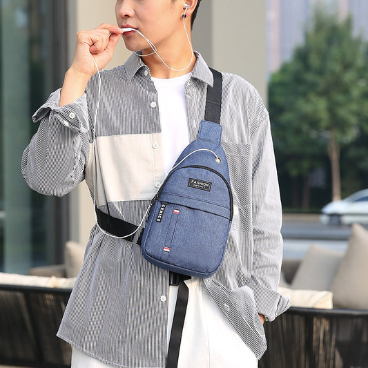 Men's Trends Oxford Cloth Leisure Korean Style Men's Chest Bags