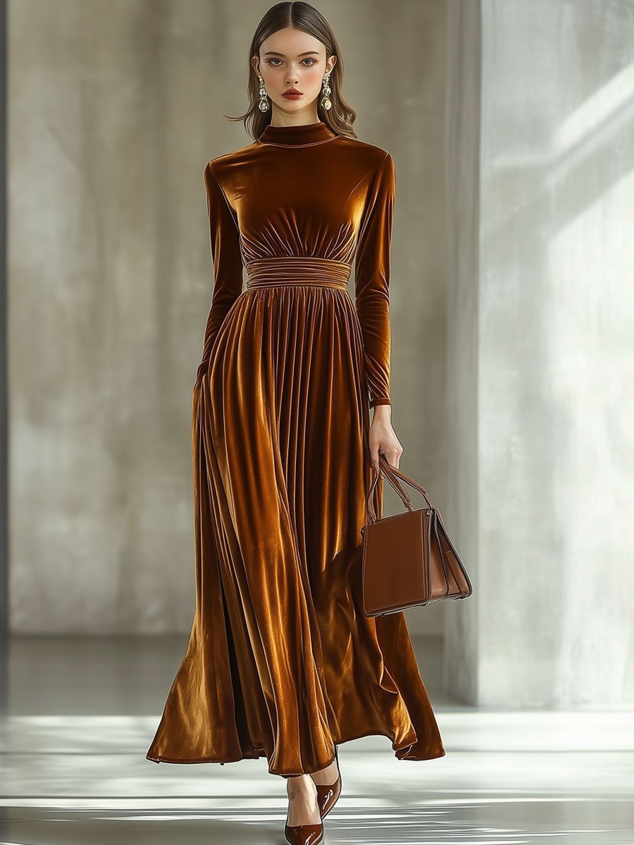 Women's Sleeve Waist Slimming Graceful Expansion Female Excellent Dress