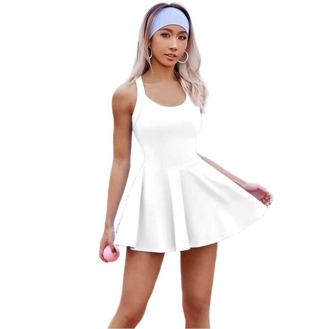 Summer One-piece Tennis Sleeveless Exercise Fashion Sports Dress