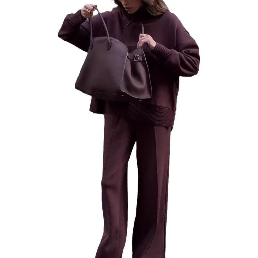 Women's Set Casual Loose Pockets Trousers Two-piece Suits