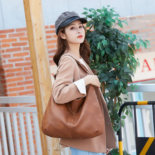 Women's Retro Summer Fashion Large Capacity Soft Tote Bags
