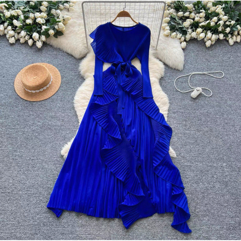Women's Dress Design Irregular Three-dimensional Ruffled Pleated Dresses