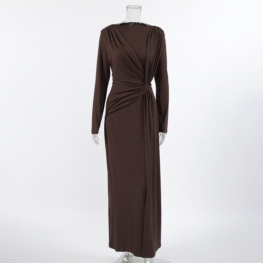 Women's Autumn Design Sense French Dress Long Dresses