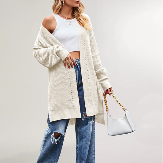 Women's Winter Autumn Solid Color Baggy Pocket Sweaters