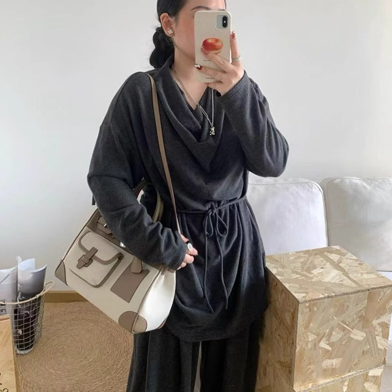 Women's Contrast Color Canvas Stitching Large Bags