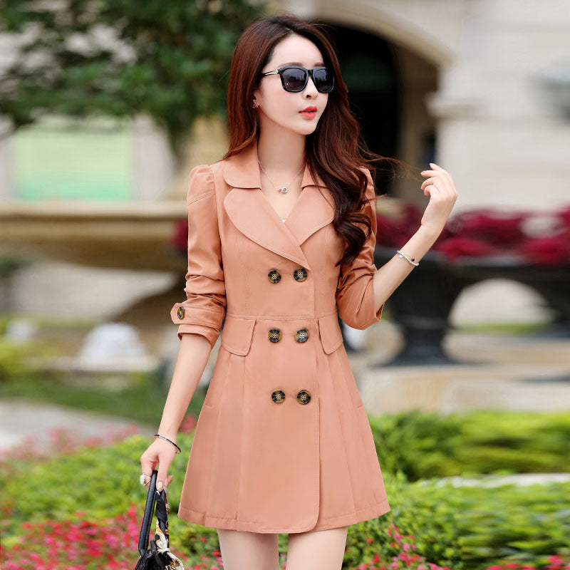 Women's Casual Stylish Trench Mid-length Korean Coats