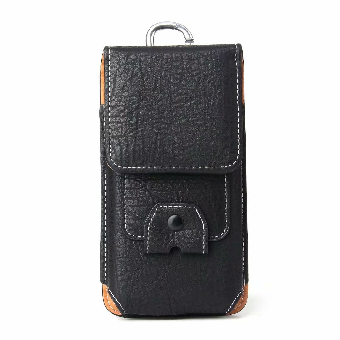 Men's Hanging Mobile Protective Outdoors Across Leather Men's Chest Bags
