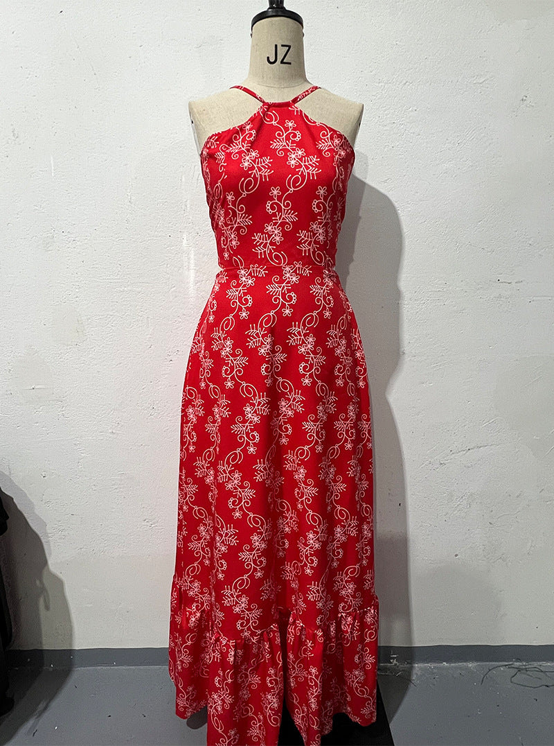 Autumn Dress Halter Designer Model Backless Dresses