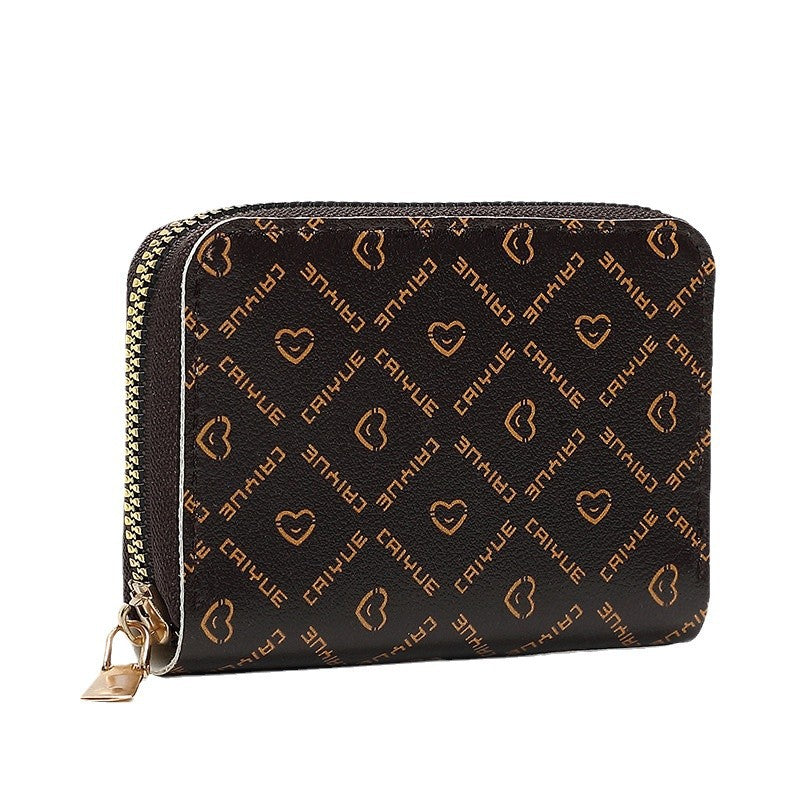 Women's Zipper Access Cover Advanced Sense Large Capacity Card Holder