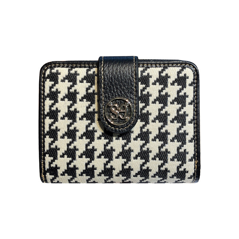 Women's Short Genuine Leather Design Folding Expanding Ladies Wallets