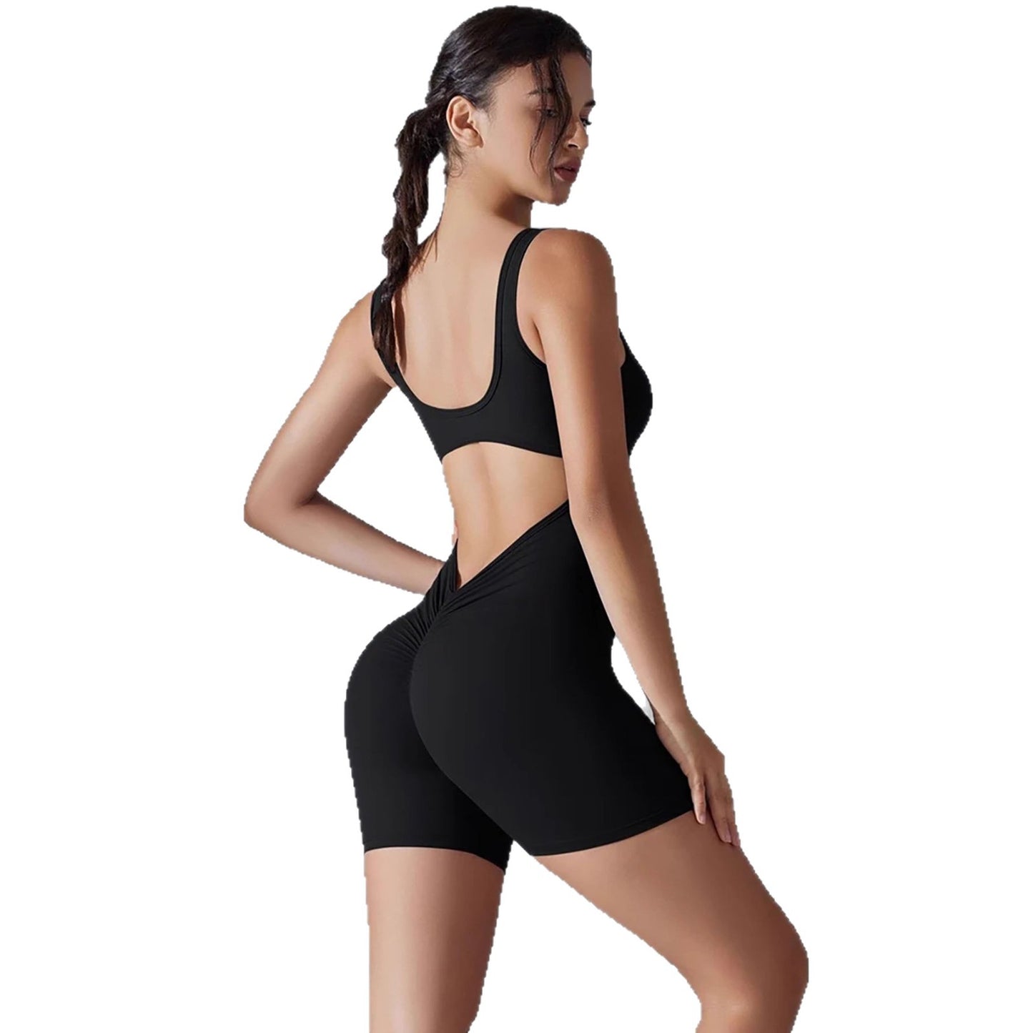 Women's Tight-fitting Solid Color Yoga Clothes Skinny Jumpsuits