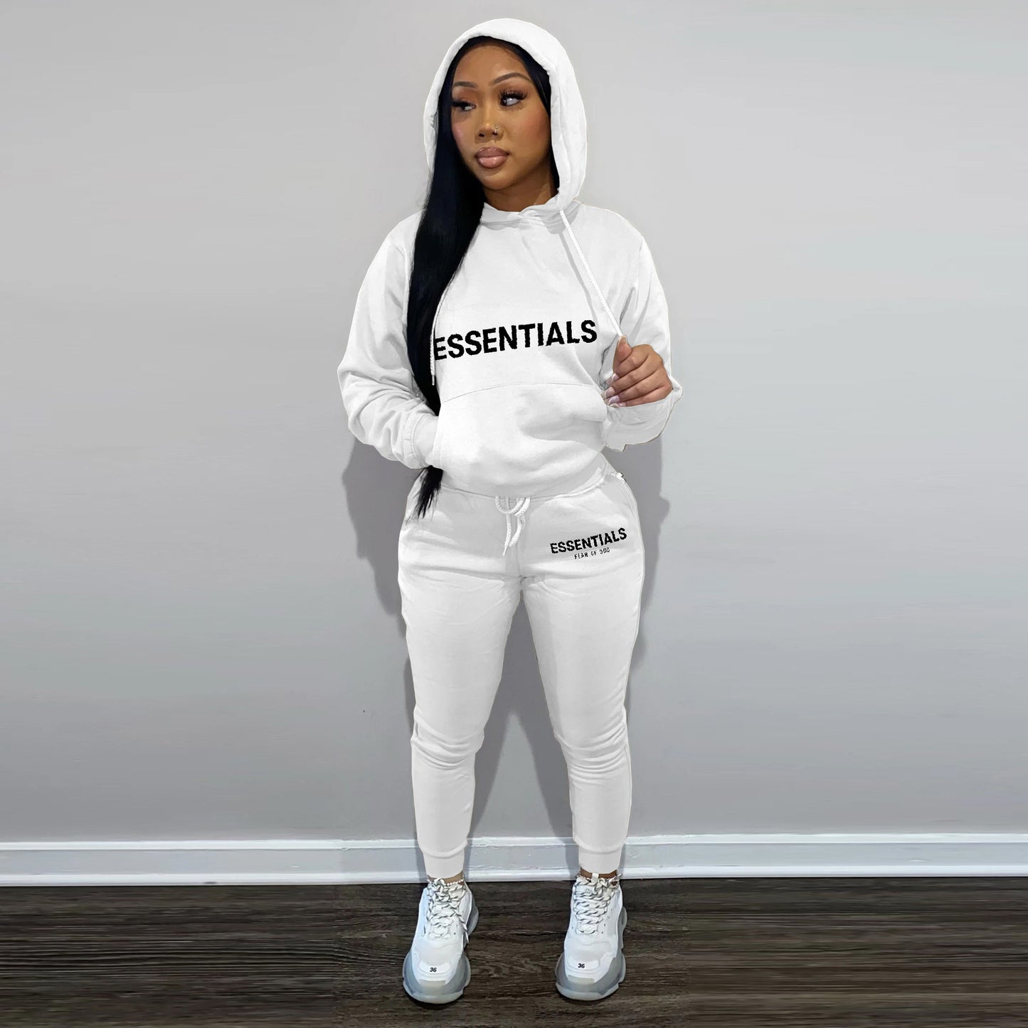 Women's Fashion Chest Casual Hooded Set Suits