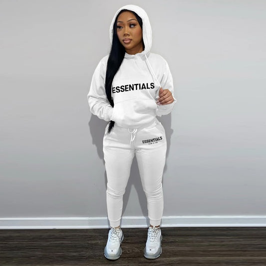 Women's Fashion Chest Casual Hooded Set Suits
