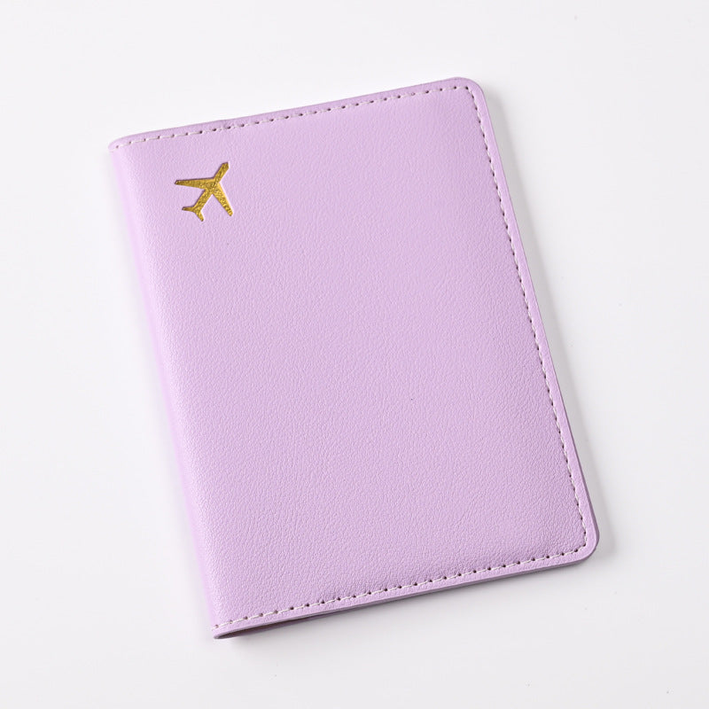 Aircraft Leather Passport Foreskin Can Be Set Card Holder