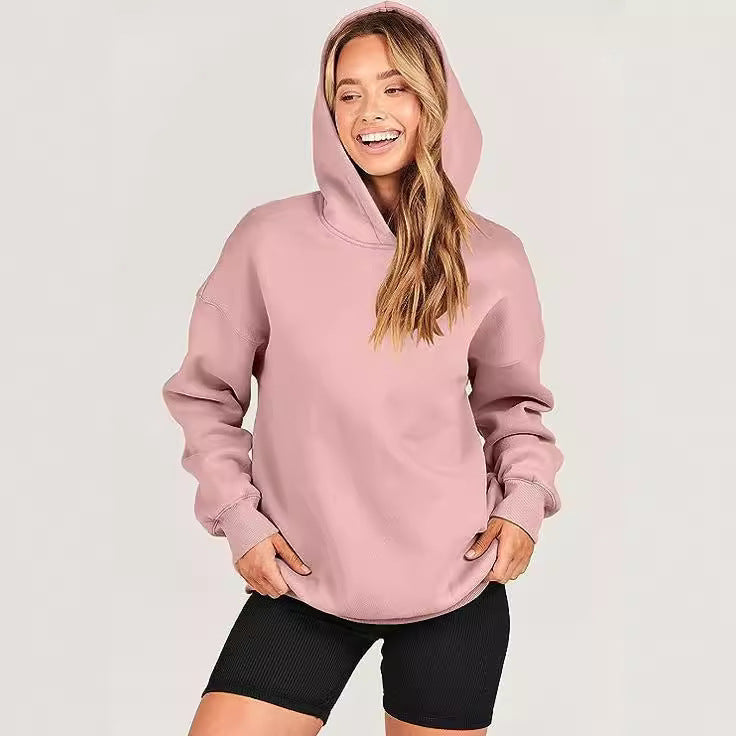 Women's Loose Hooded Sports Leisure Long Sleeve Women's Sweater, Sweater