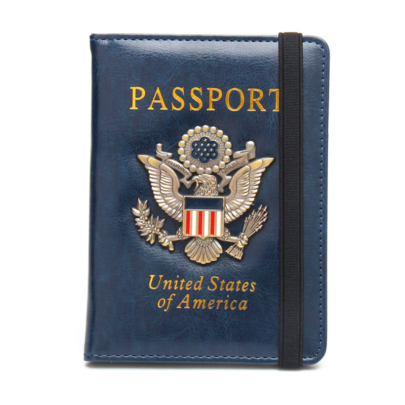 Passport Jacket Golden Badge Multiple Slots Card Holder