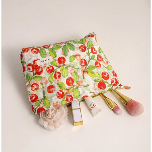 Fresh Sweet Cartoon Floral Makeup Female Cute Portable Handbags