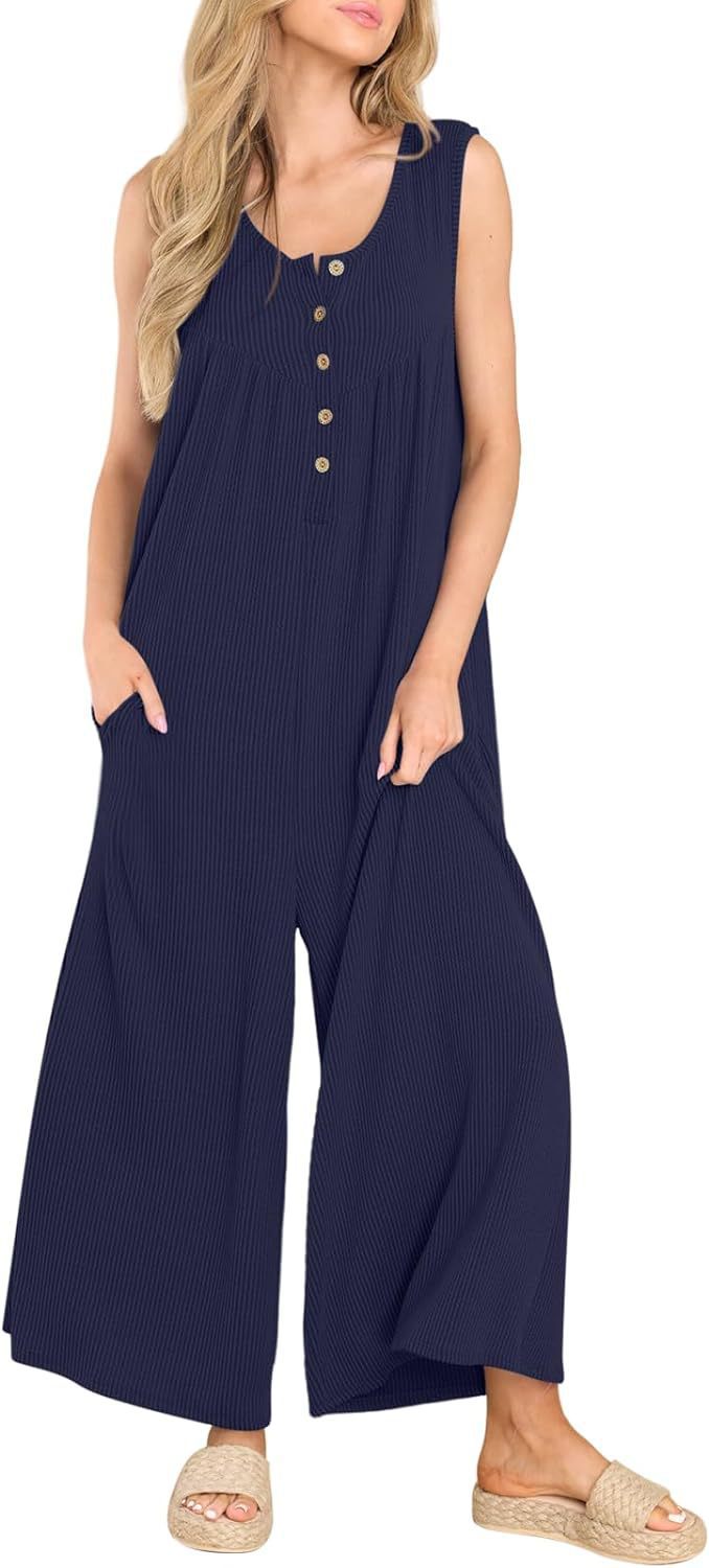 Attractive Slouchy Women's Fresh Casual Pocket Women's Jumpsuit/clothing
