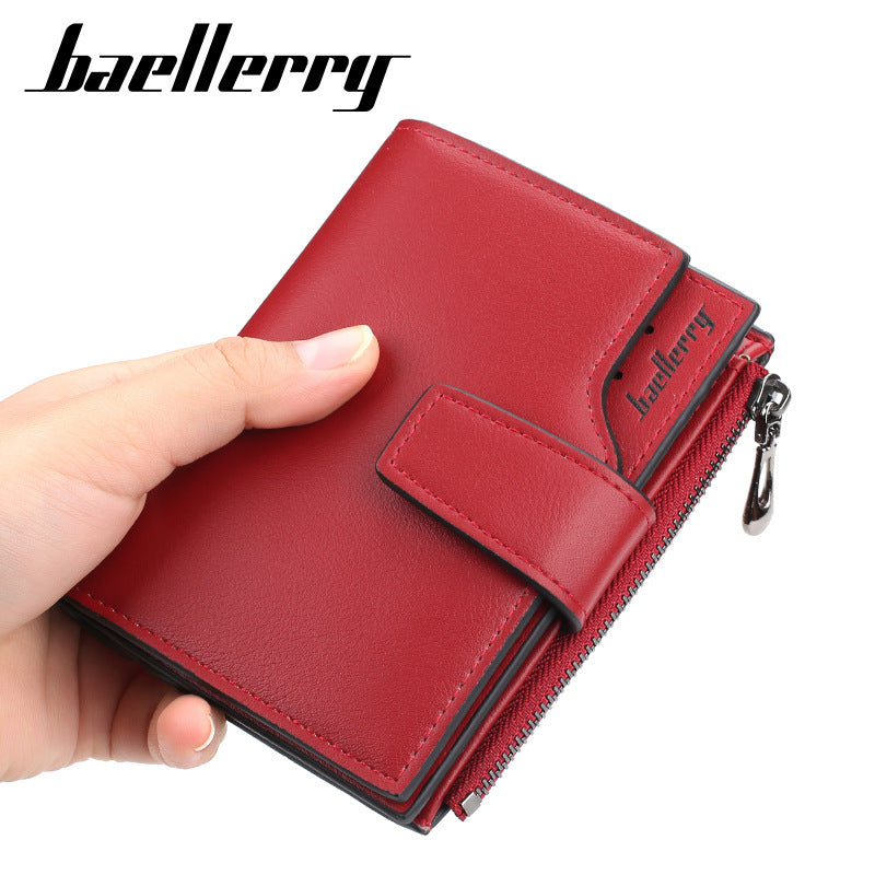 Women's Fashion Zipper Short Korean Style Trendy Ladies Wallets