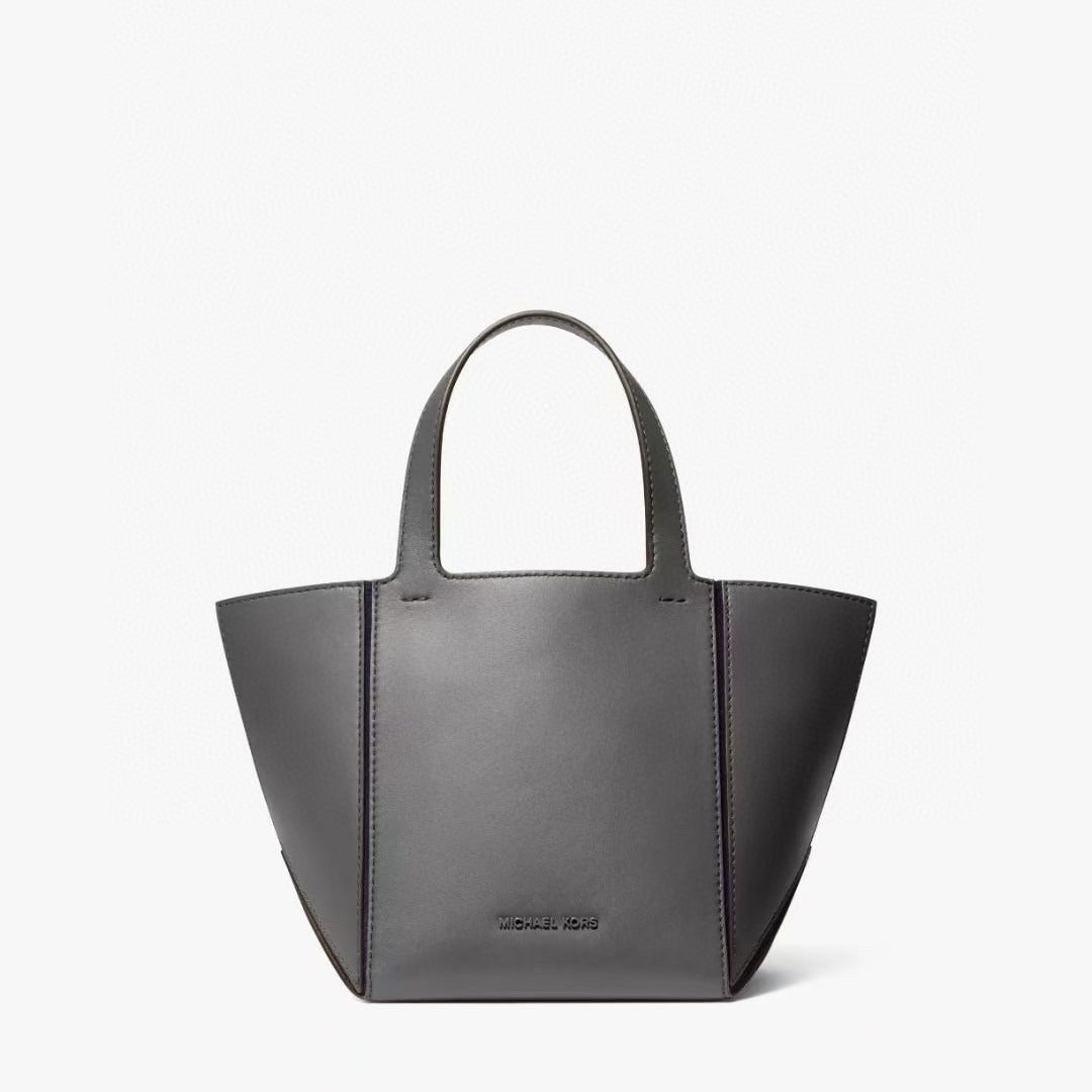 Women's Folding Vegetable Basket Cow Leather Tote Bags