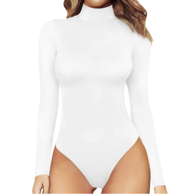 Women's Casual Bottoming Long Sleeve Tight Leopard Women's Jumpsuit/clothing
