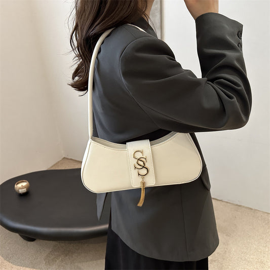 Women's Simple Autumn Western Style Leisure Commuter Shoulder Bags