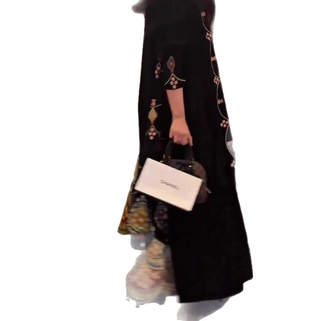 Feel Veet Mid-length Hepburn Style Robe Coats