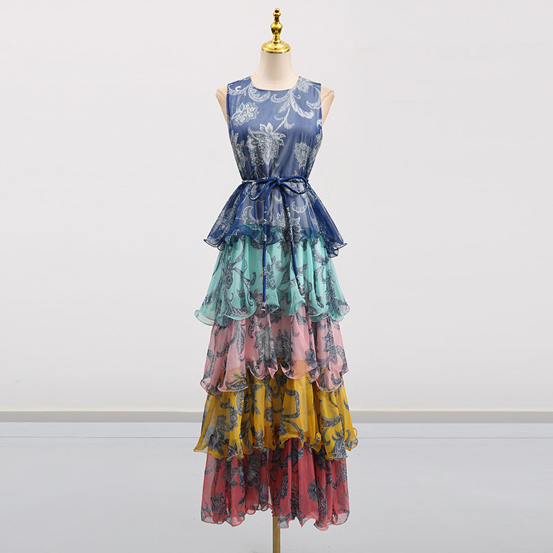 Women's Australian Autumn Halter Sleeveless Design Bohemian Retro Dresses