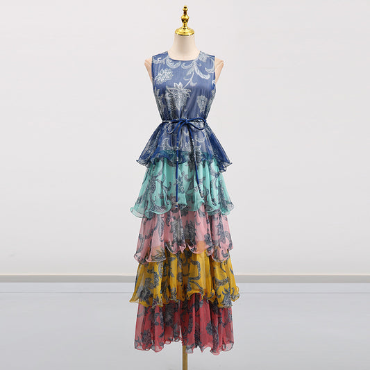 Women's Australian Autumn Halter Sleeveless Design Bohemian Retro Dresses
