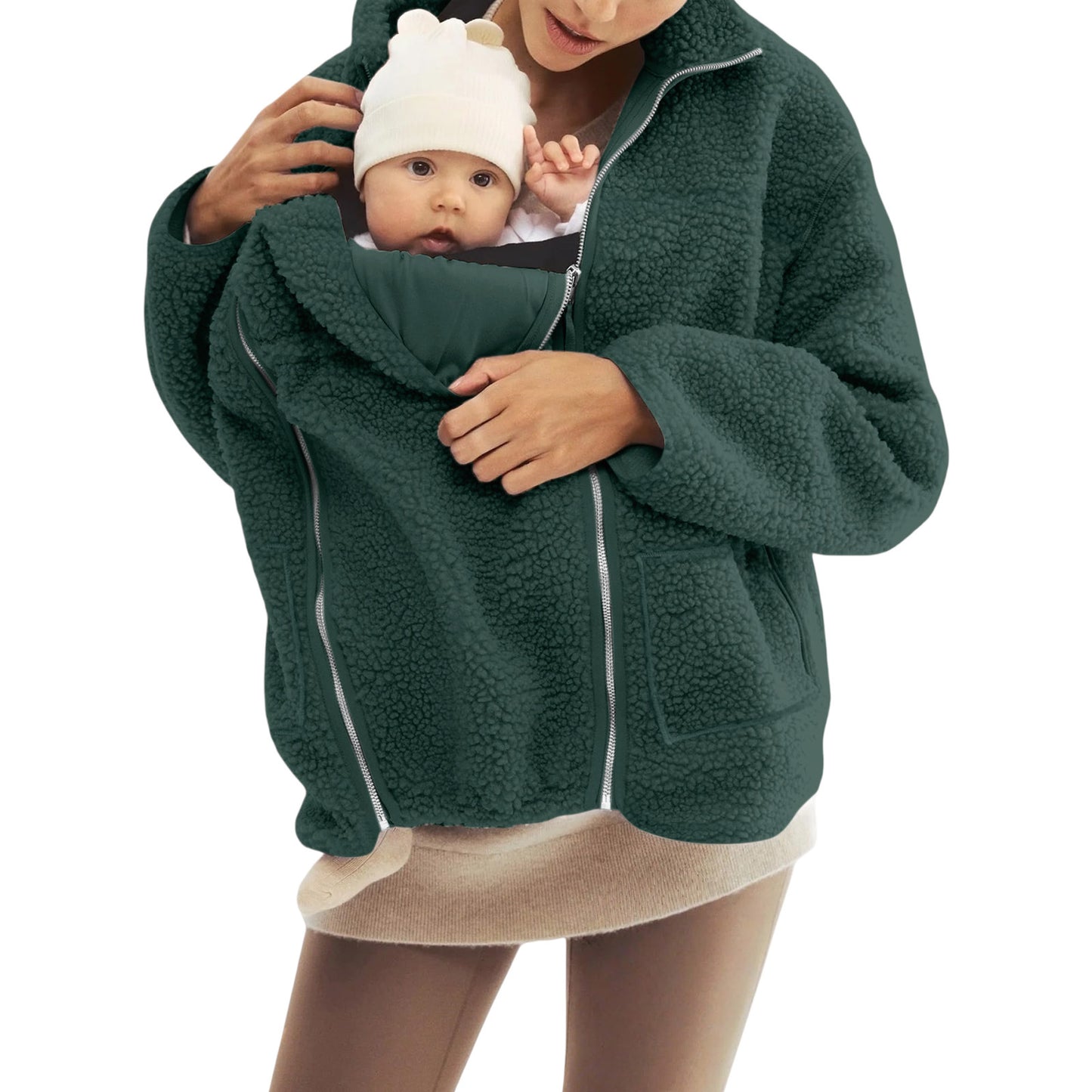 Loose Kangaroo One-piece Solid Color Idle Style Coats