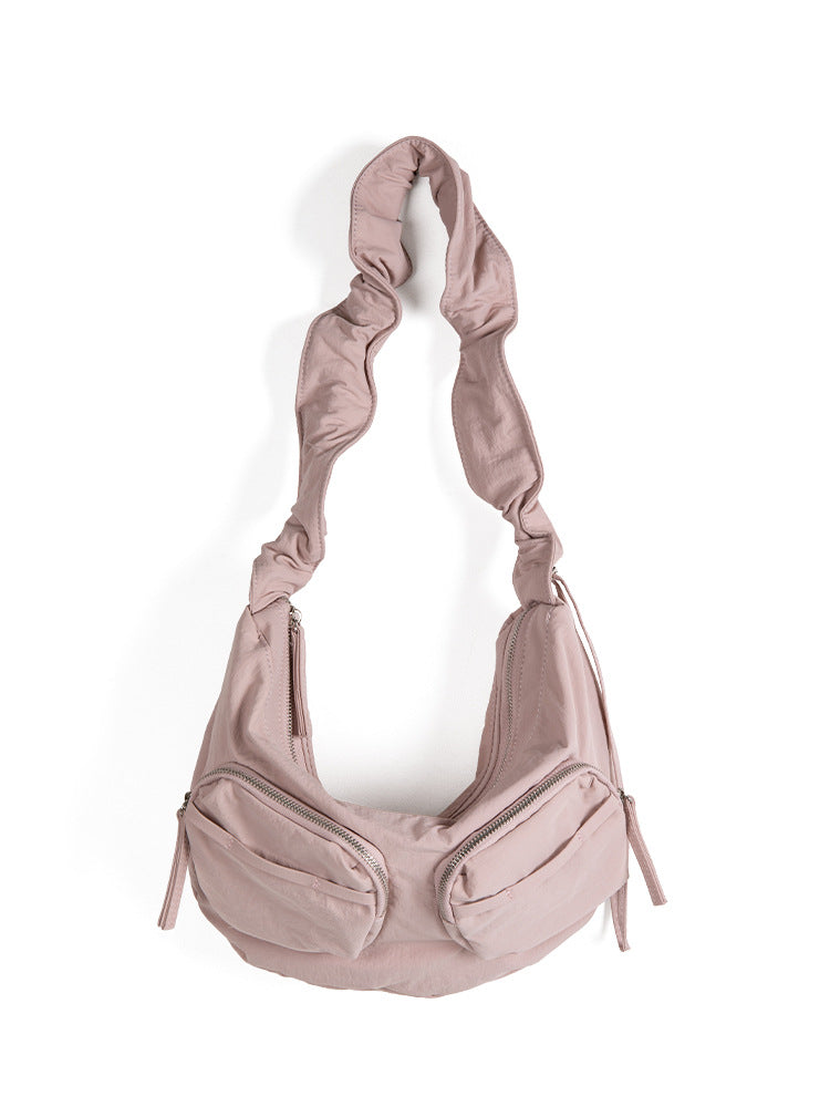 Korean Style Niche Drawstring Ruffle Cloud Handbags