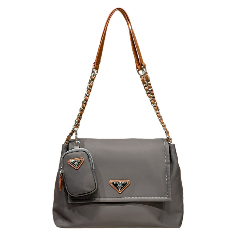 Women's High Quality Unisex Genuine Leather Nylon Crossbody Bags