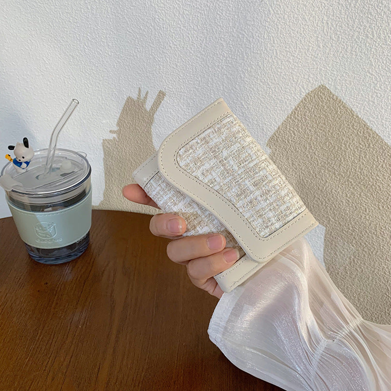 Classic Style Korean Lady Solid Color Ladies Wallets