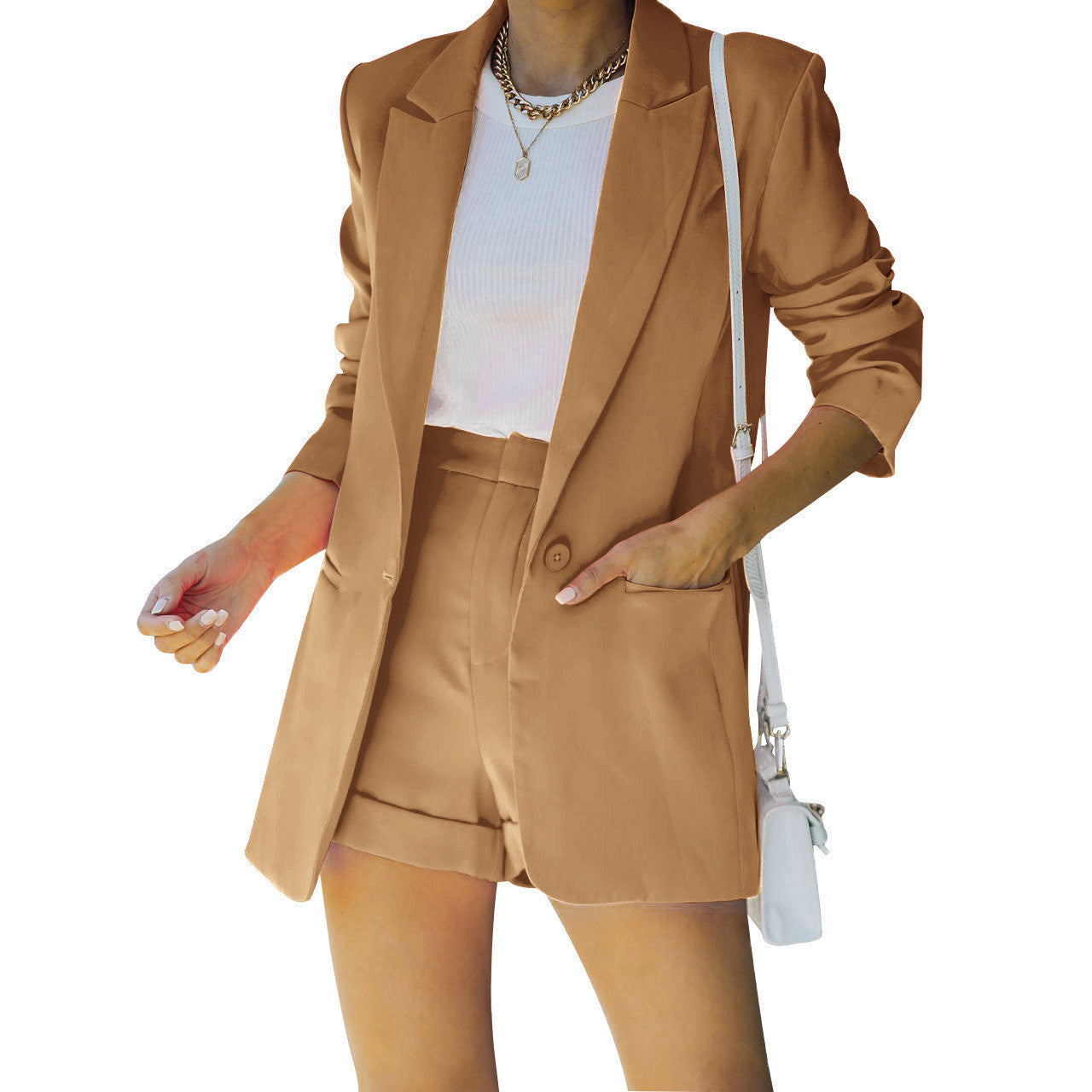 Women's Sexy Temperament Fashion Casual Polo Collar Suits