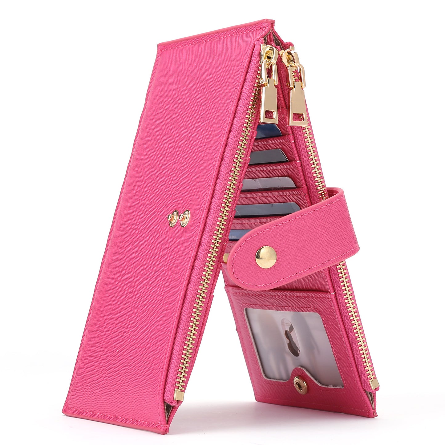 Large Capacity Multiple Slots Zipper Mobile Ladies Wallets